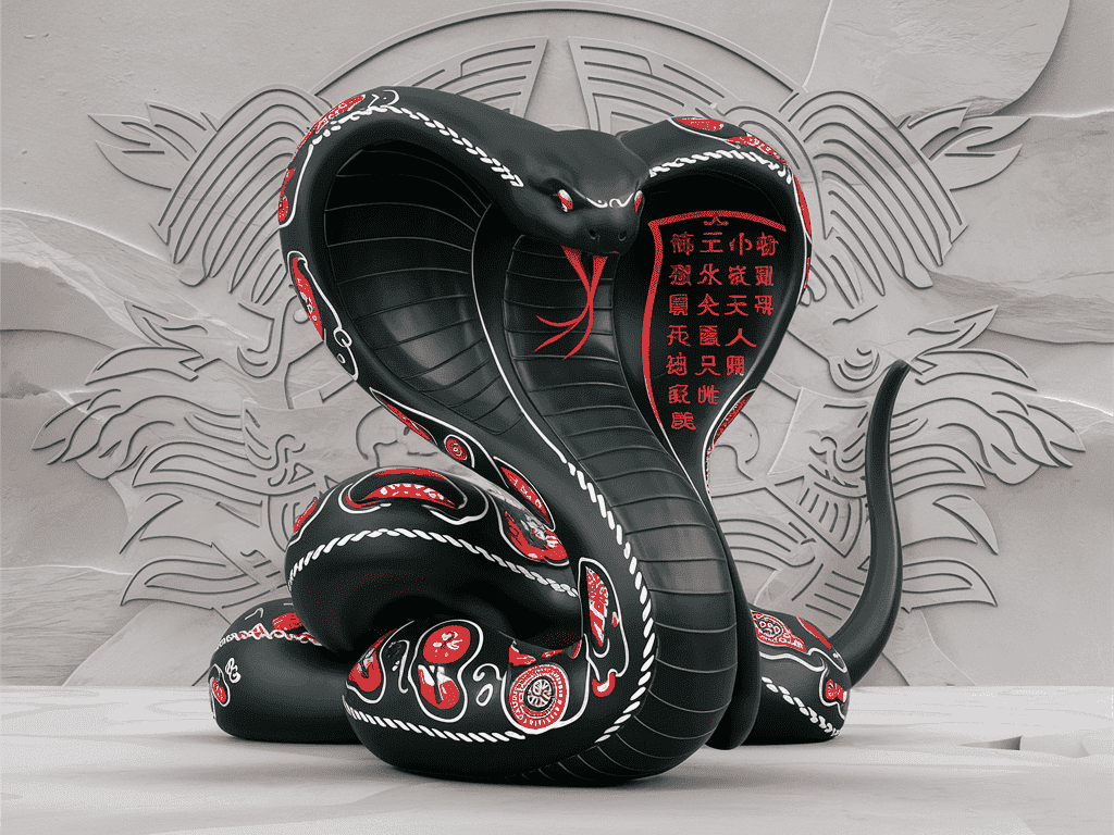 a striking 3d render of a stylized black snake rep rxwushpysnsylj8szmq nw osx53yybqzgdwdu60y0nza