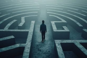 a person walking in a foggy labyrinth symbolizing uyau7ov9tvywkpvdcbr0aa kdn5xyvqqks7y xsnxddog