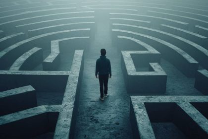 a person walking in a foggy labyrinth symbolizing uyau7ov9tvywkpvdcbr0aa kdn5xyvqqks7y xsnxddog