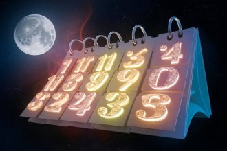 a stunning 3d render of a calendar with glowing