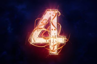 number 4 logo width oniric symbols typography