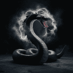 a 3d image of a black snake in close-up ukxfm4o4q8mqmkpzbkh4jw fnhgakmasquulqjrzmr6jg