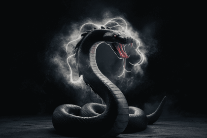 un immagine 3d di un serpente nero in primo piano ukxfm4o4q8mqmkpzbkh4jw fnhgakmasquulqjrzmr6jg