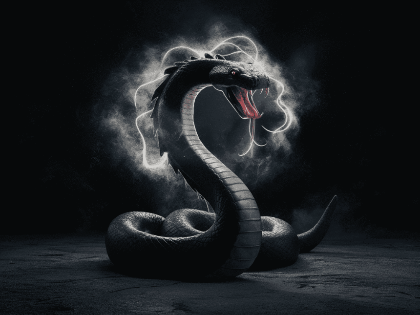 a 3d image of a black snake in close-up ukxfm4o4q8mqmkpzbkh4jw fnhgakmasquulqjrzmr6jg